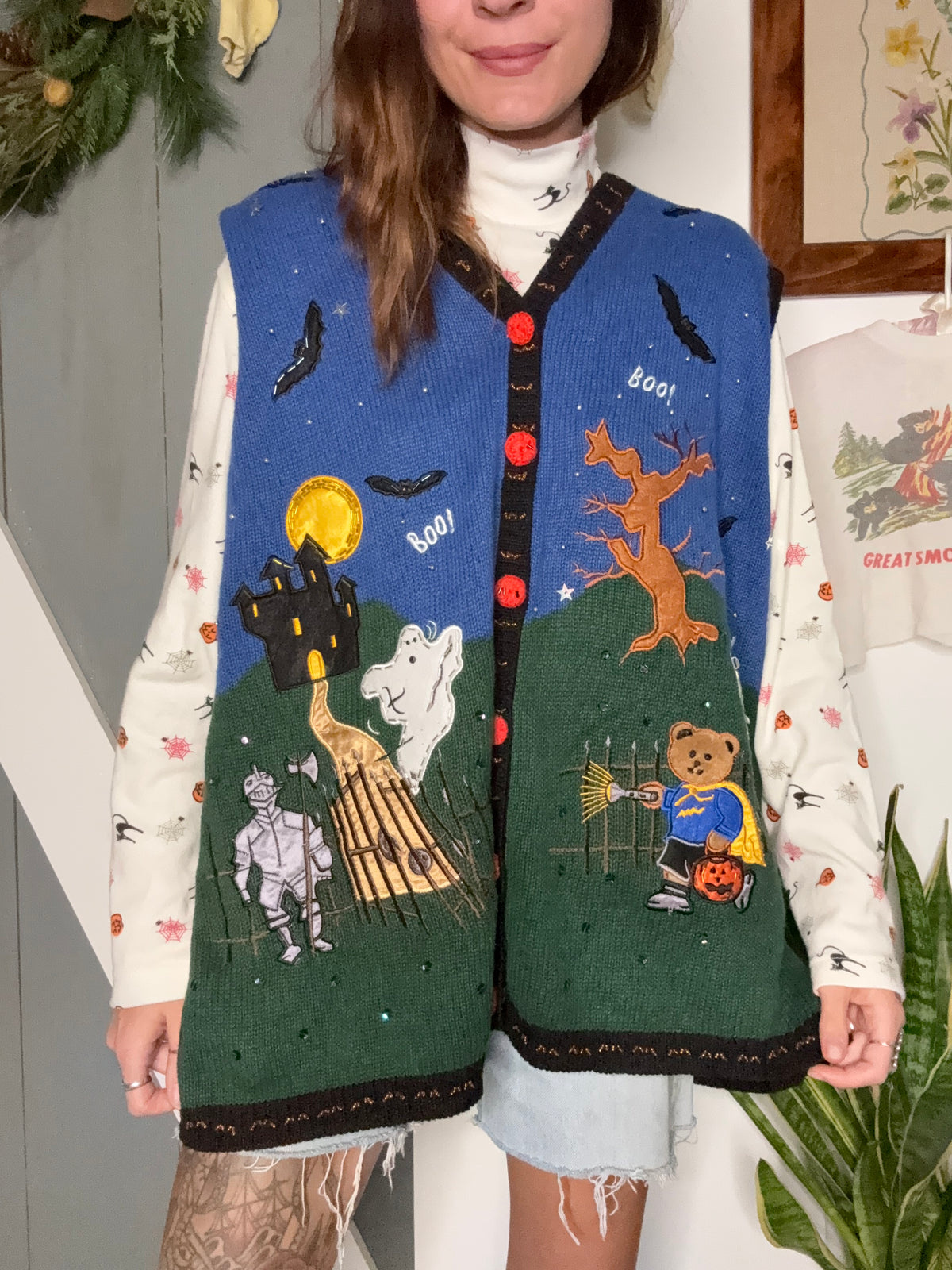 (2XL) Y2k Halloween vest