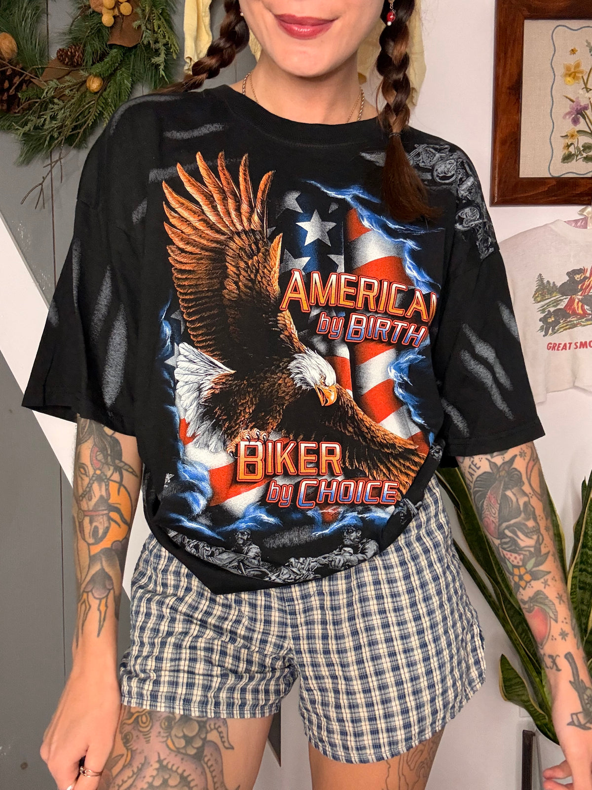 (XL) vtg biker tee