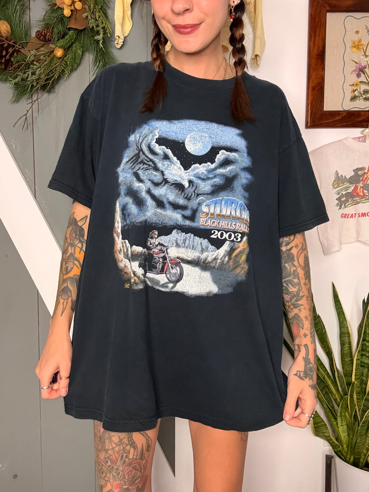(XL) vtg biker tee