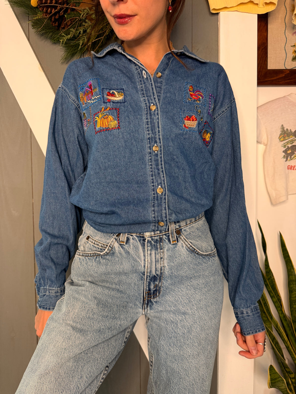 (S) Vtg fall chambray