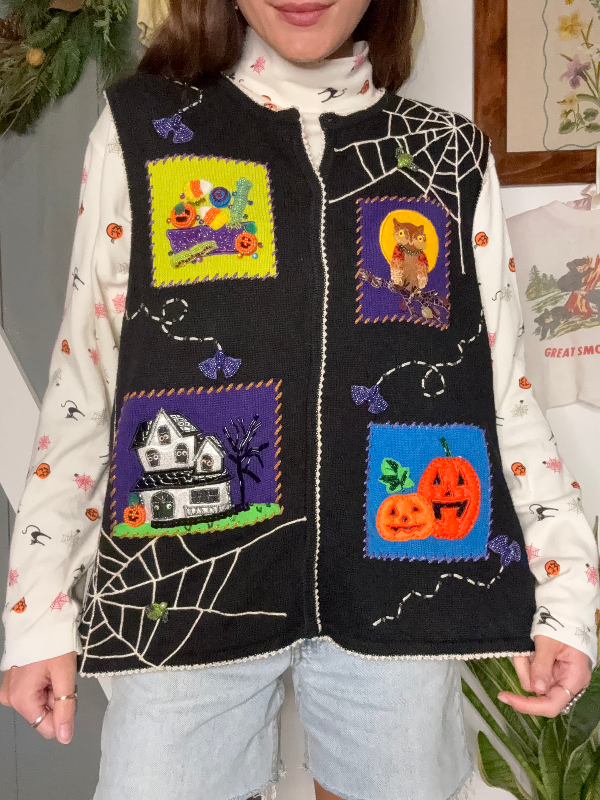 (L) Y2K Halloween vest