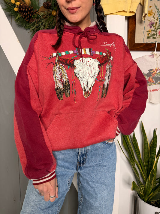 (M/L) Vtg bison skull crewneck