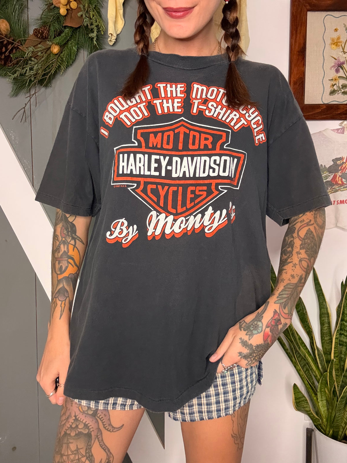 (L/XL) vtg harley tee