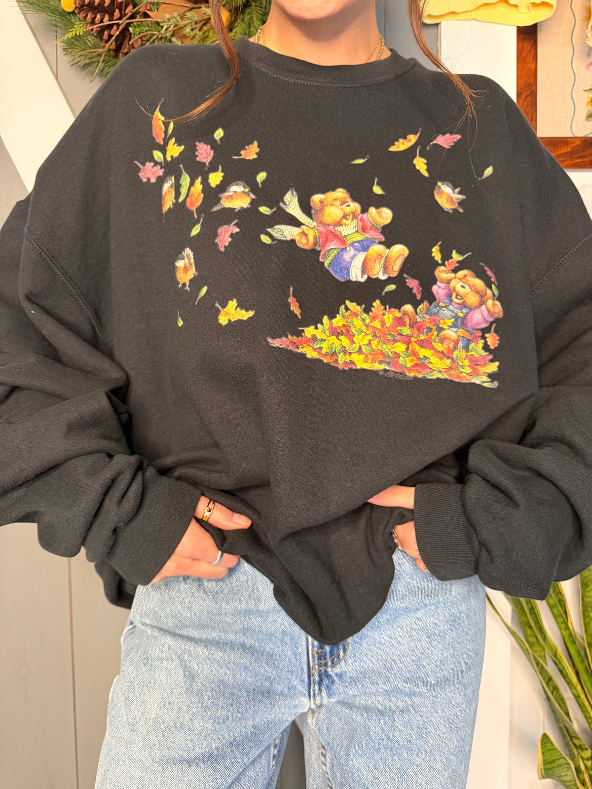 (XL) Vtg fall crewneck