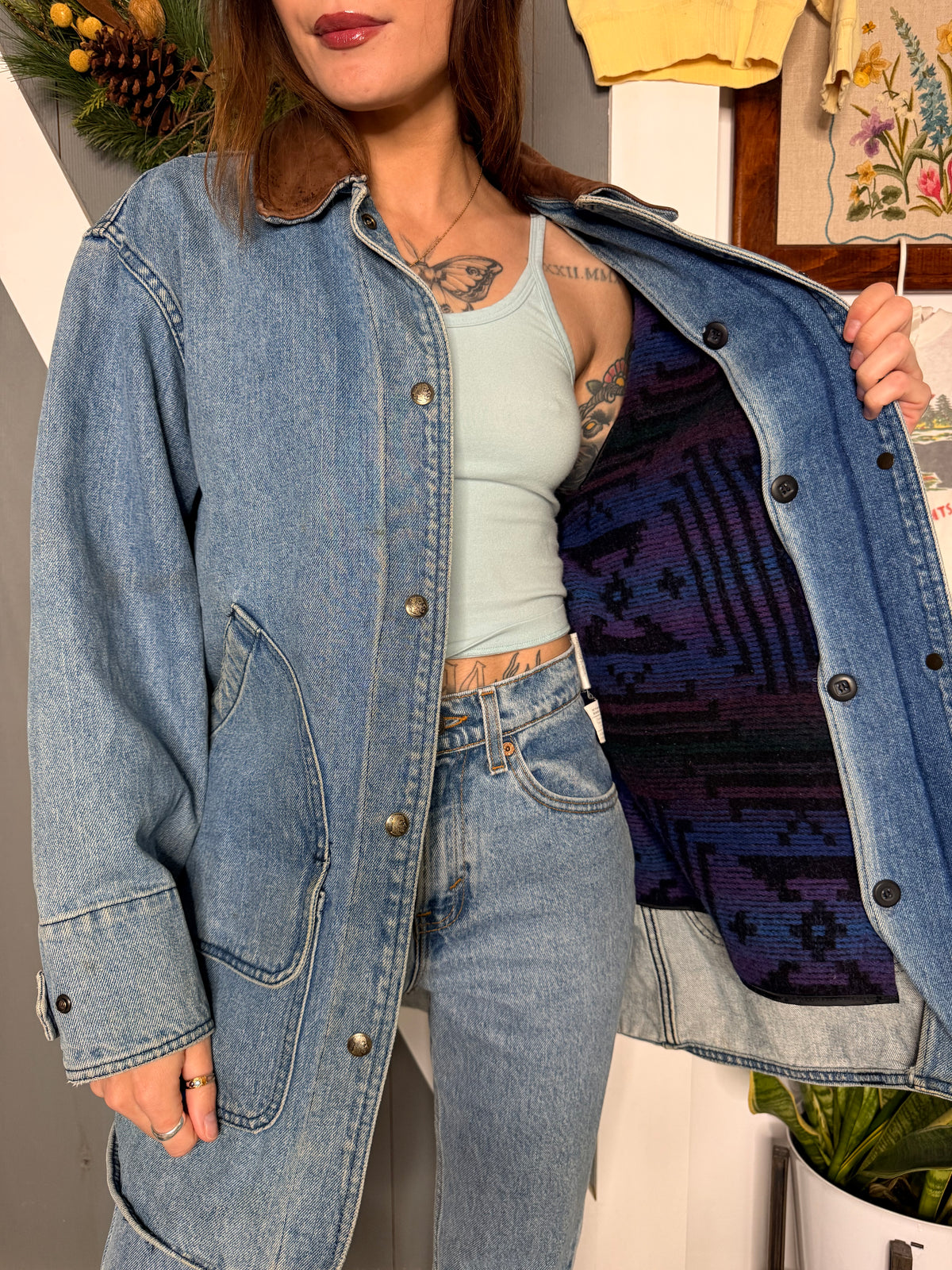 (S) Vtg woolrich chore coat