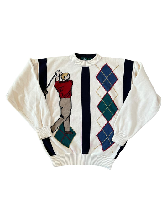 (L) Vintage golf sweater