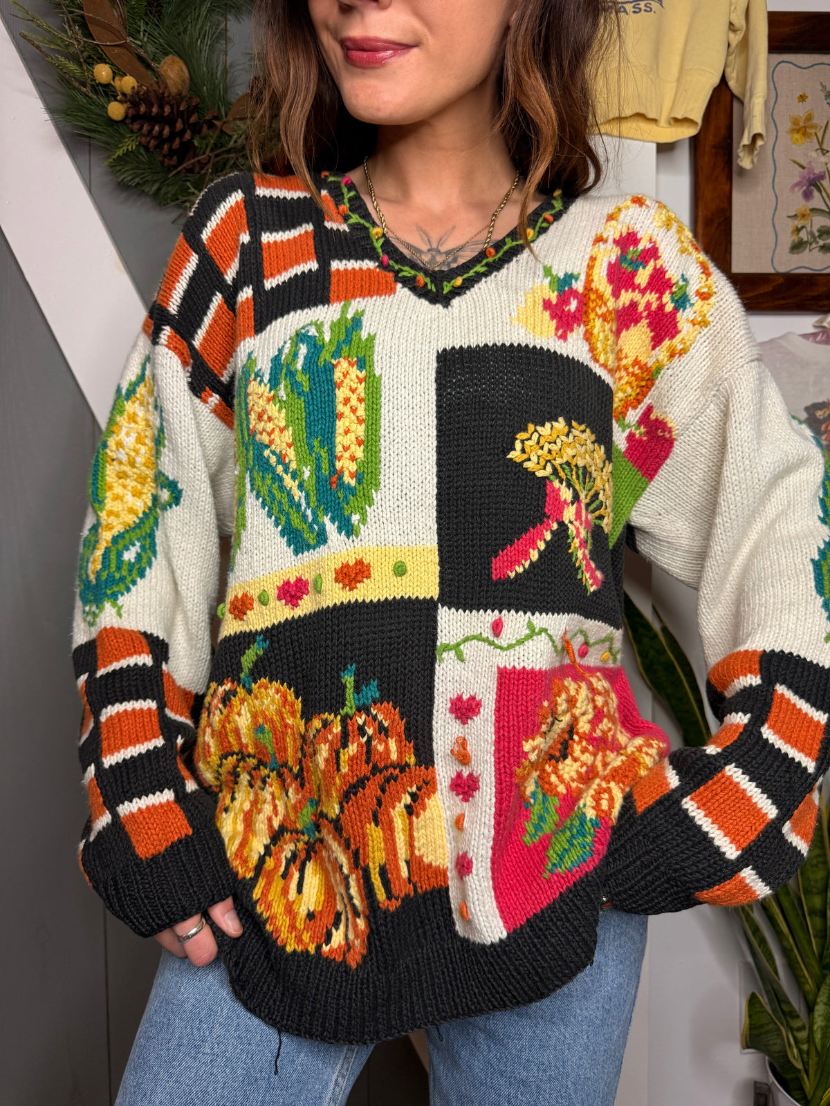 (L/XL) Vtg fall sweater