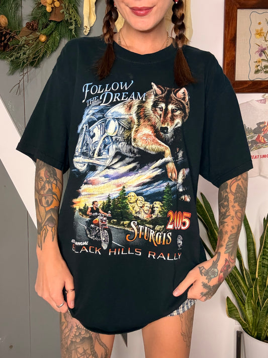 (L) vtg biker tee