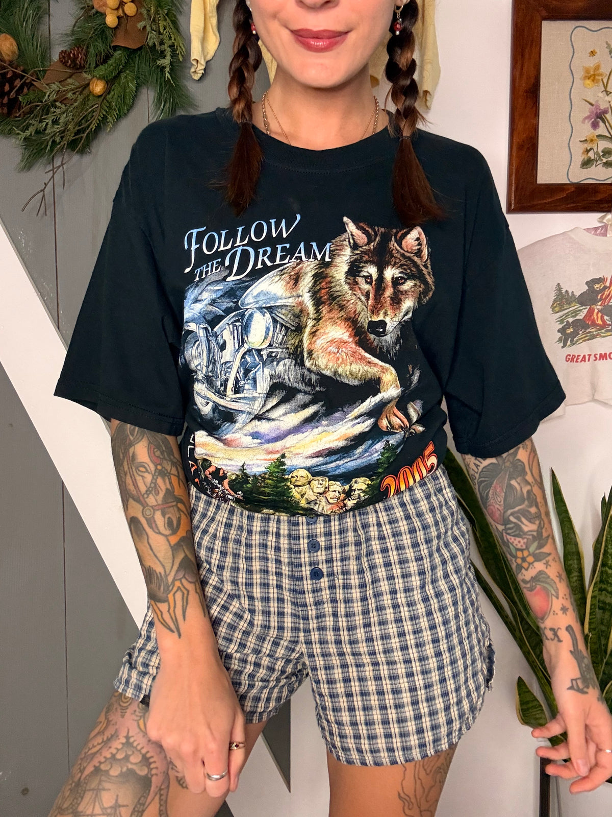 (L) vtg biker tee