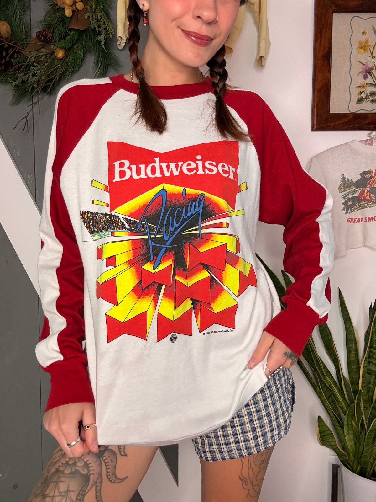 (L) vtg Budweiser long sleeve