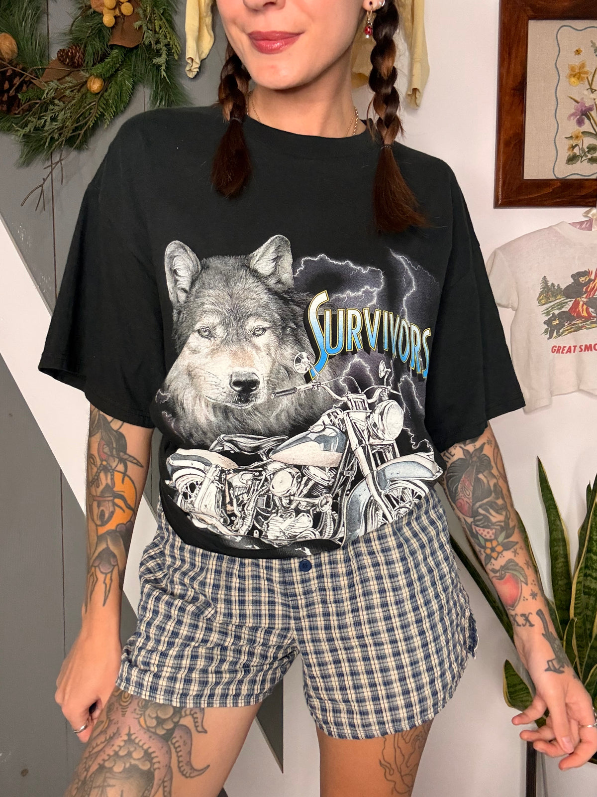 (XL) vtg biker tee