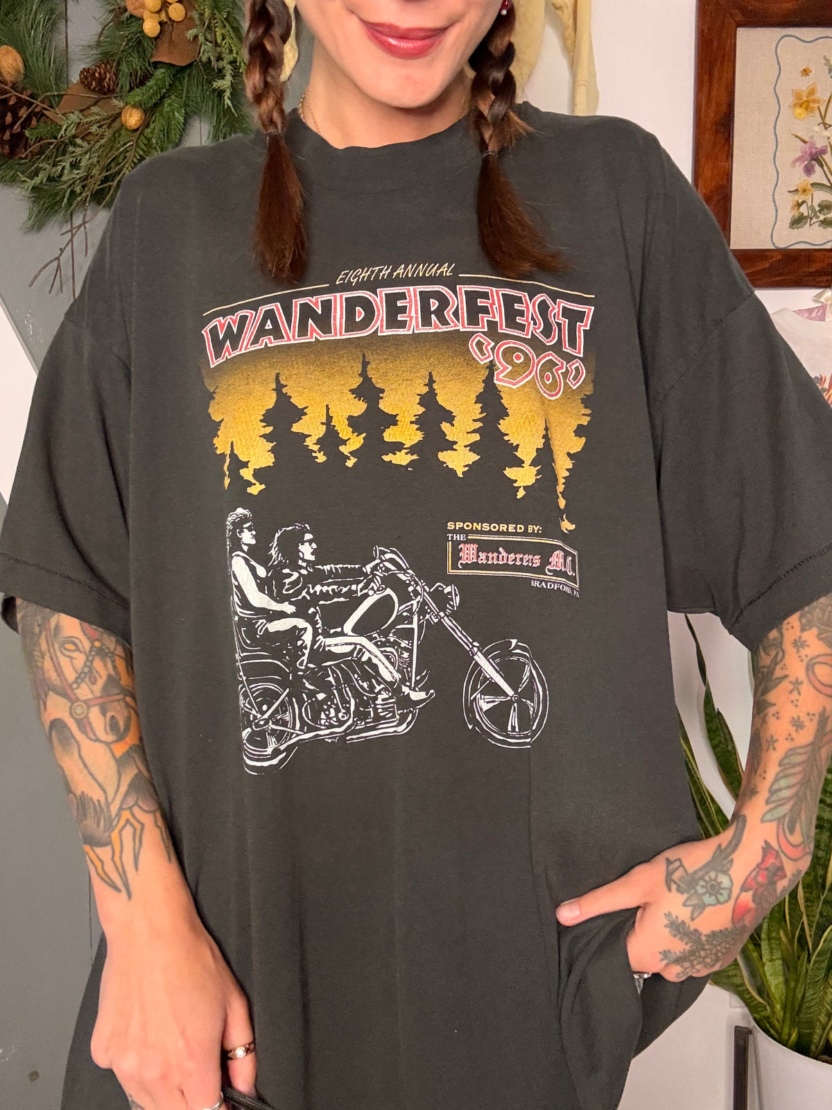 (2XL) Vtg biker tee