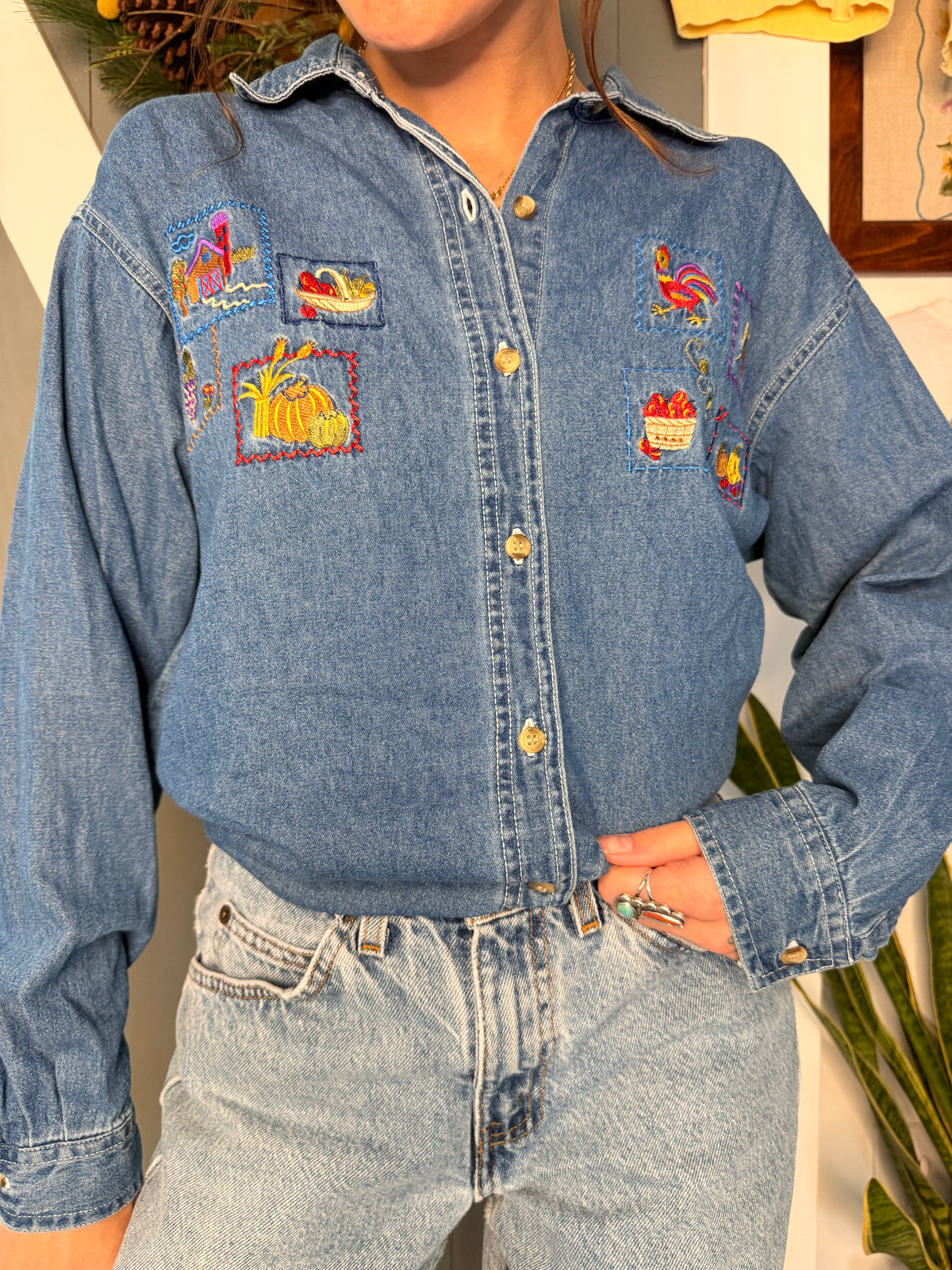(S) Vtg fall chambray
