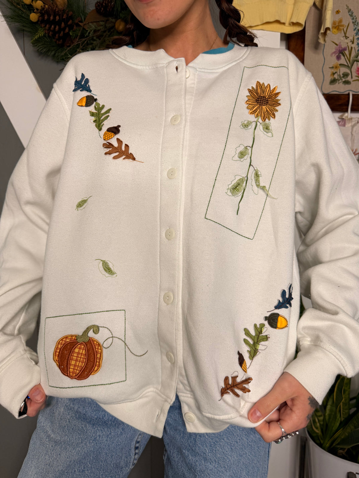 (M) Vtg fall crewneck