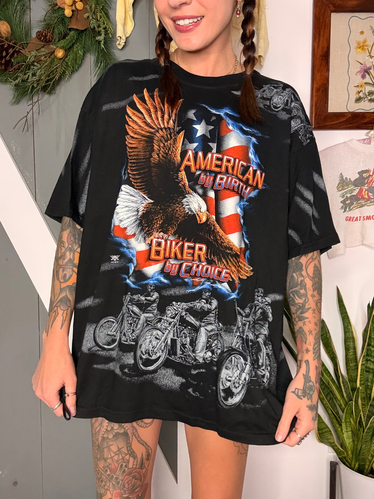 (XL) vtg biker tee