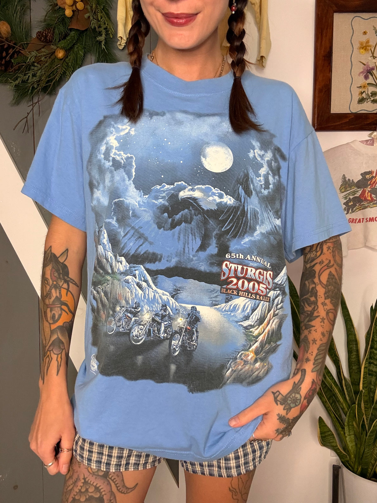 (L) vtg biker tee