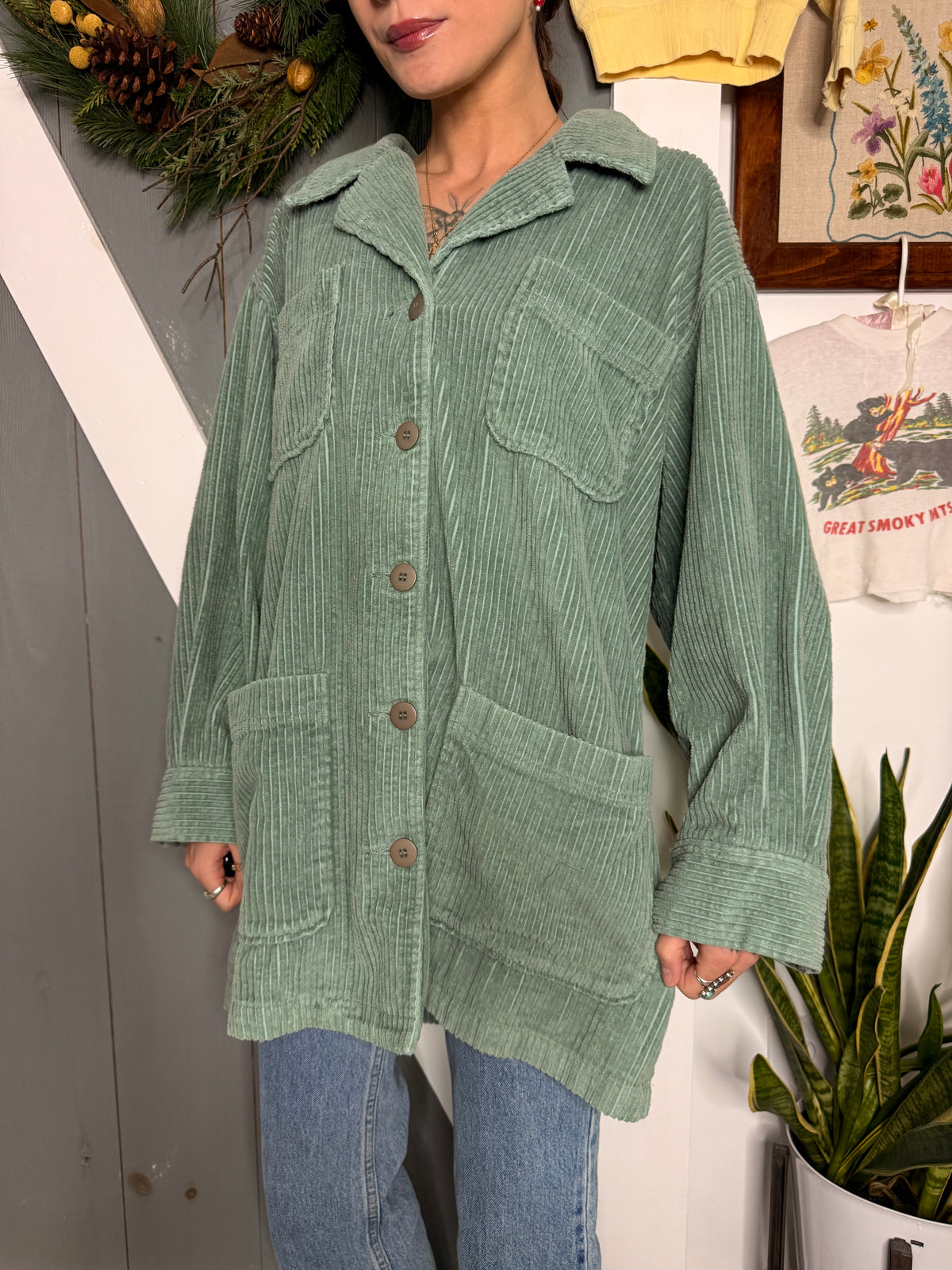 (XL) Vtg corduroy chore coat