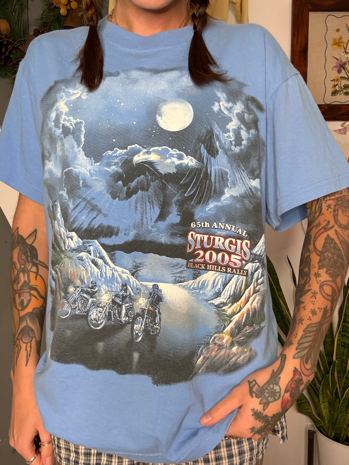 (L) vtg biker tee