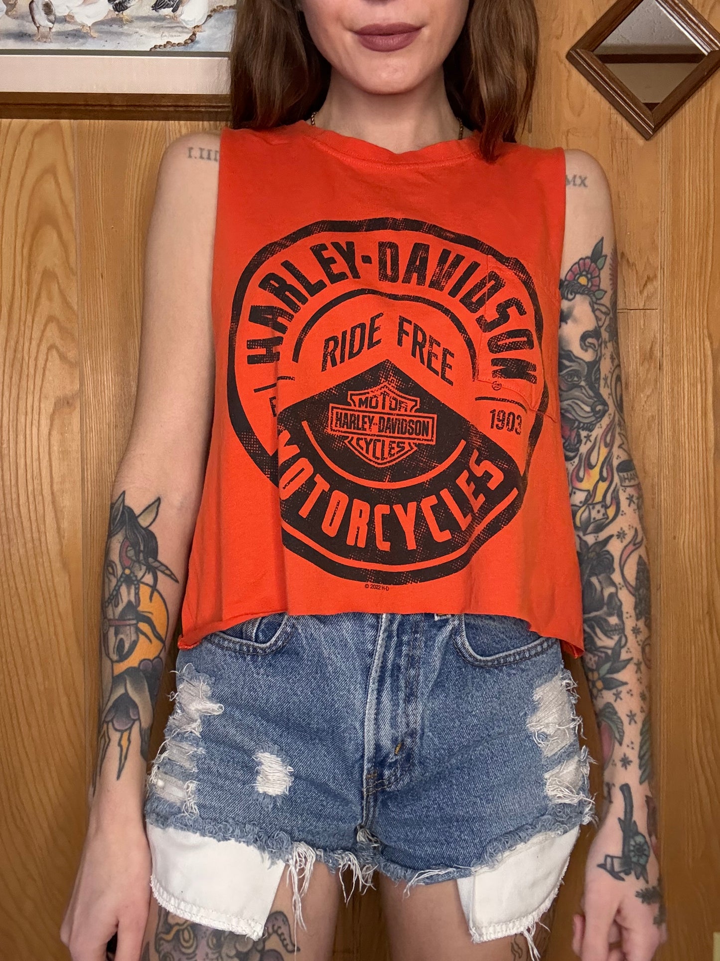 (M-L) Harley crop top