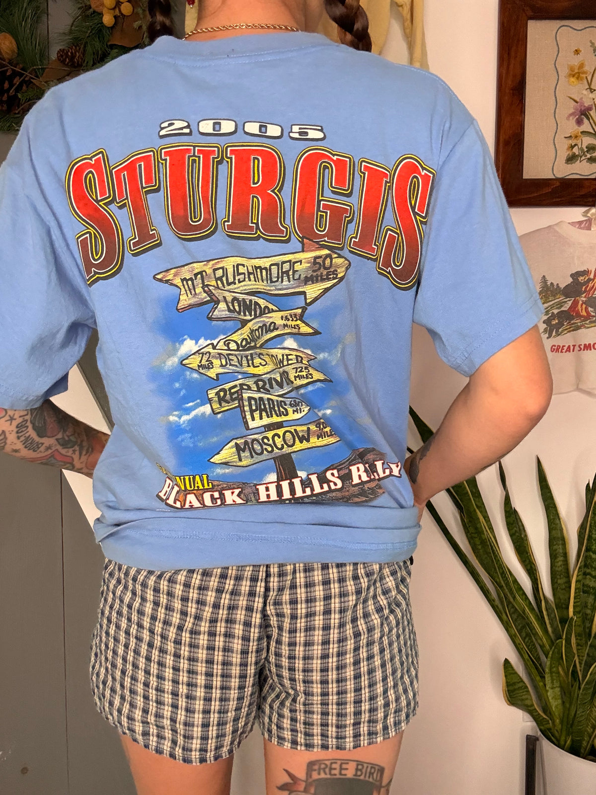 (L) vtg biker tee