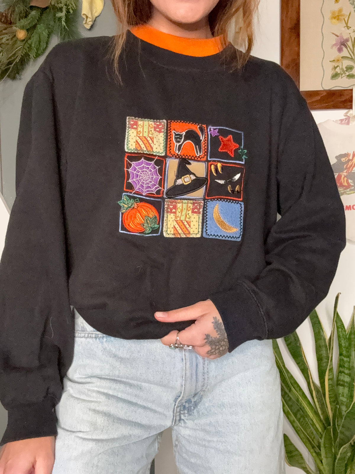 (M) Vtg Halloween crewneck