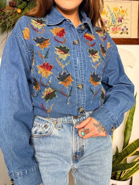 (XL) Vtg fall chambray