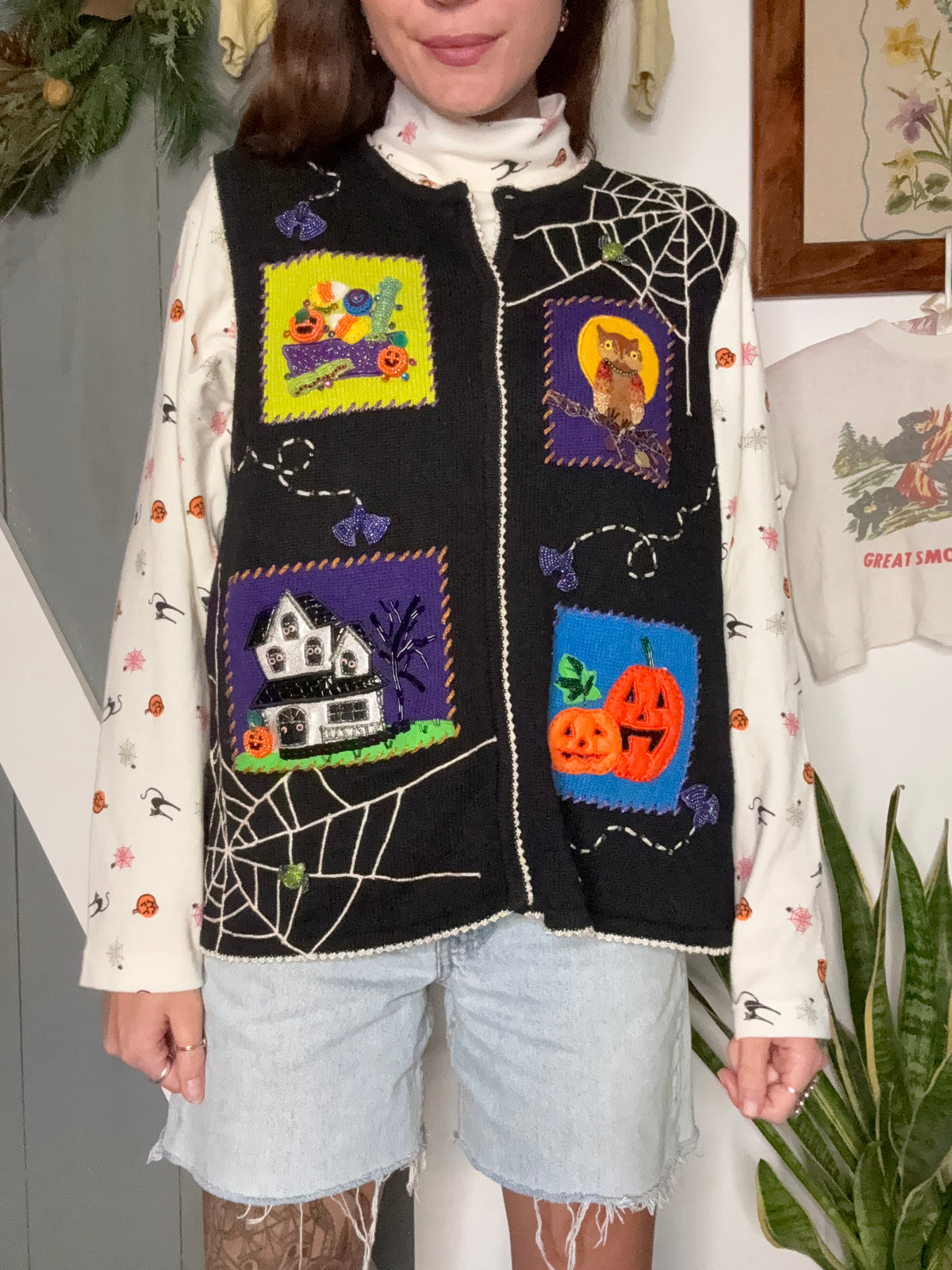 (L) Y2K Halloween vest