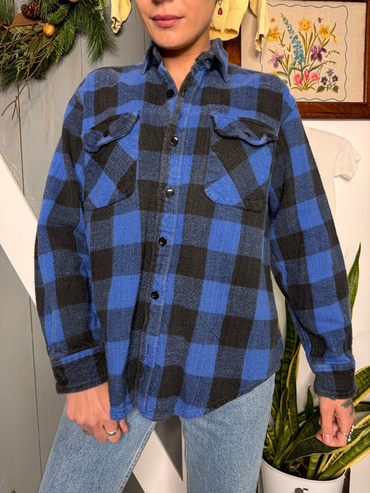 (S/M) Vtg cotton flannel