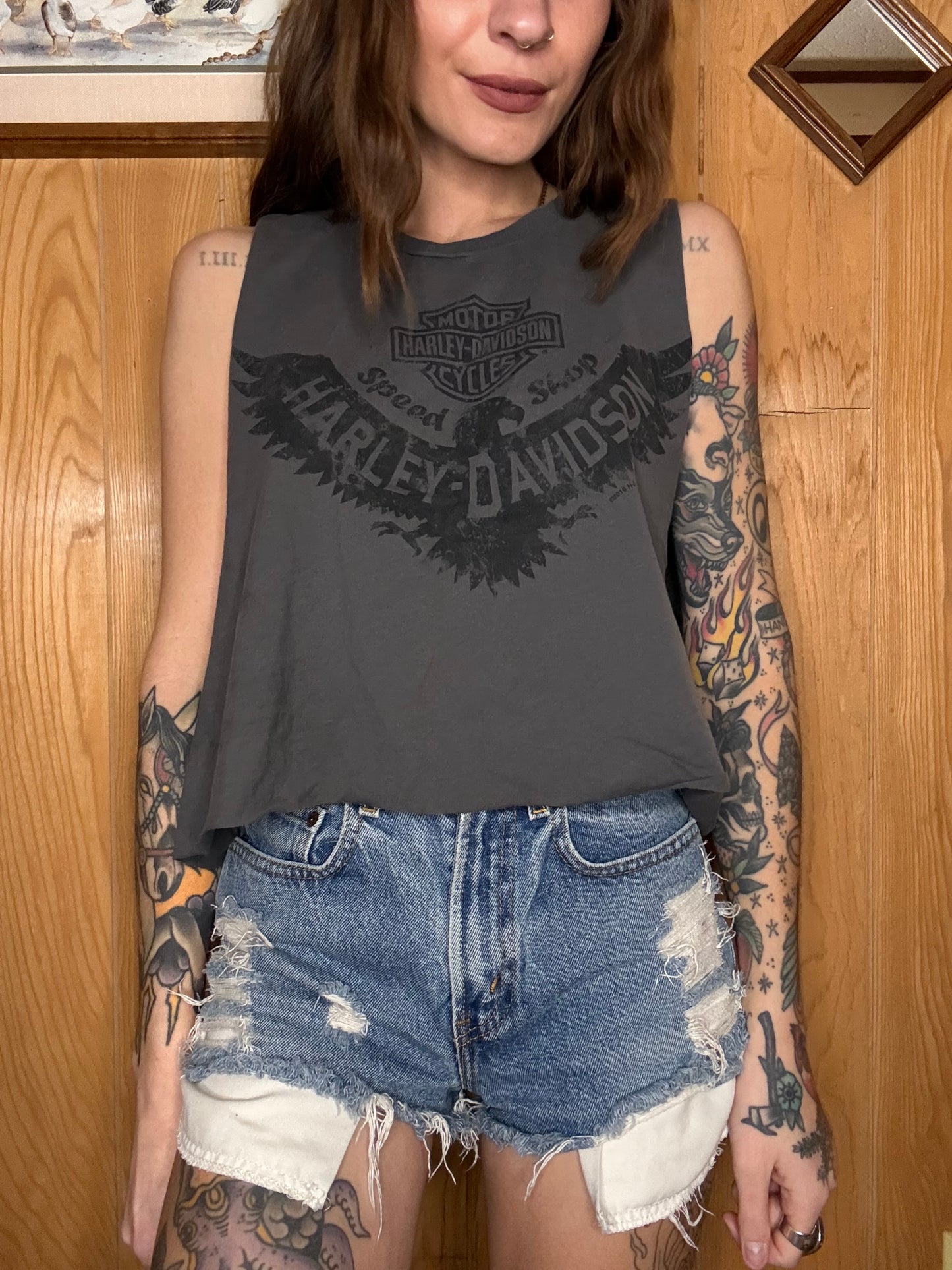 (M-XL) Harley crop top