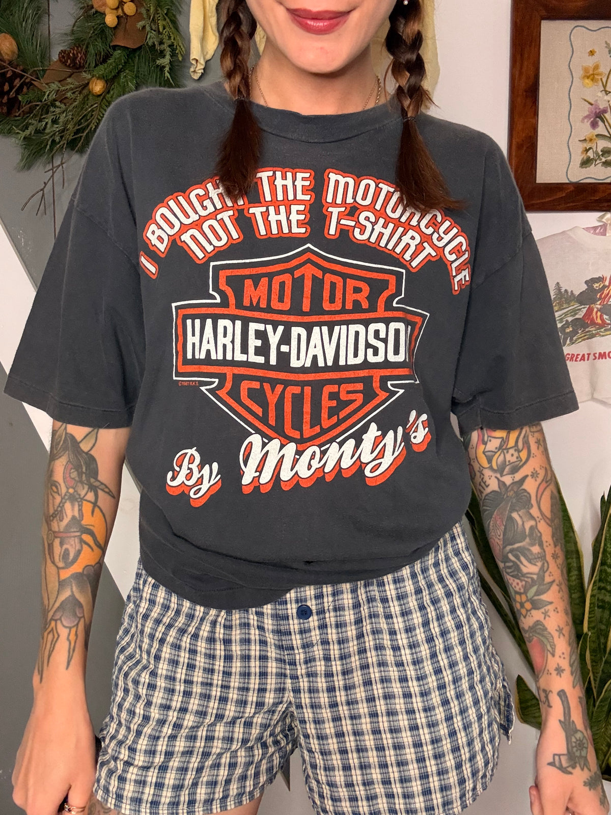 (L/XL) vtg harley tee