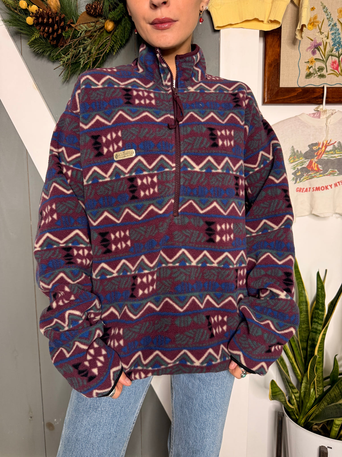 (L) Vtg Columbia fleece