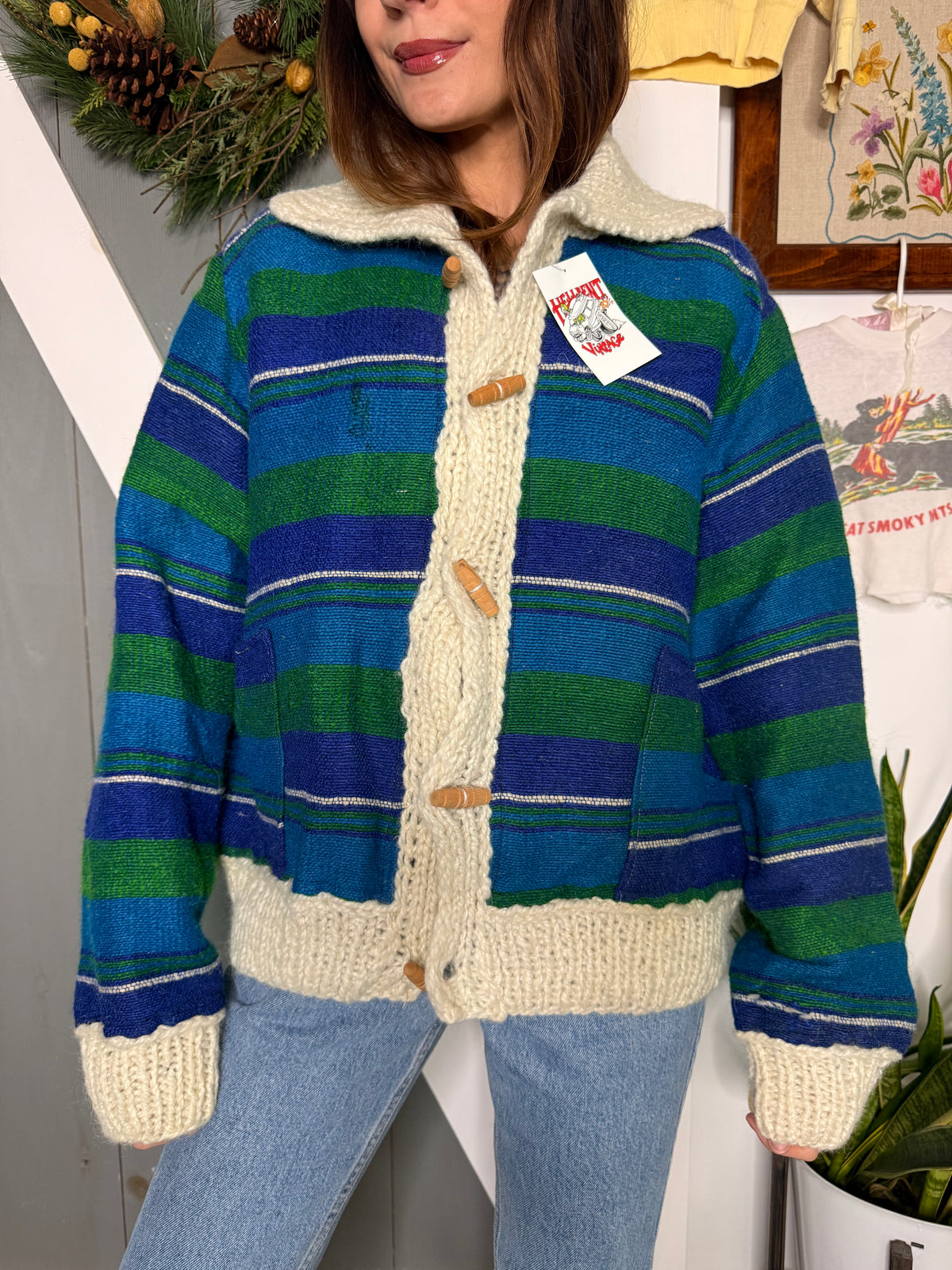 (M) Vtg blanket jacket