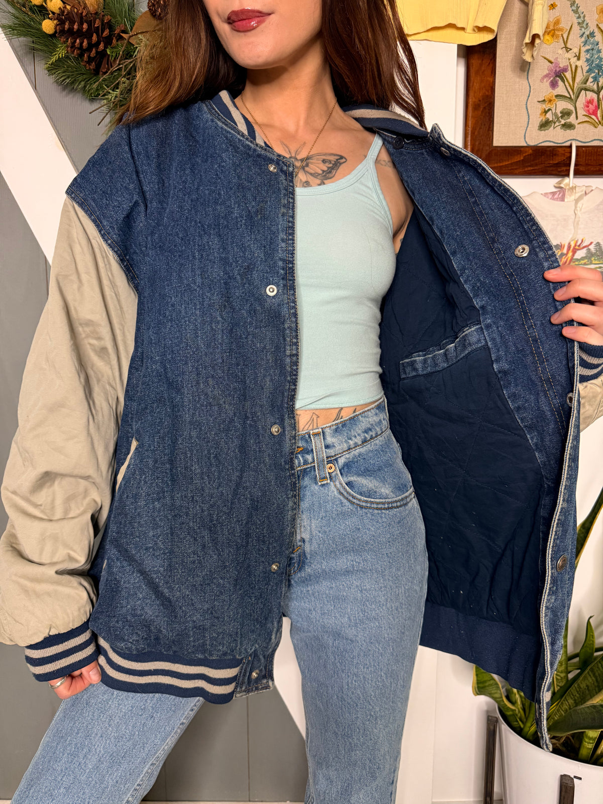 (L) Vtg denim jacket