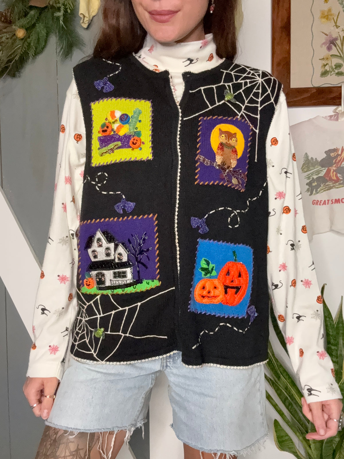 (L) Y2K Halloween vest
