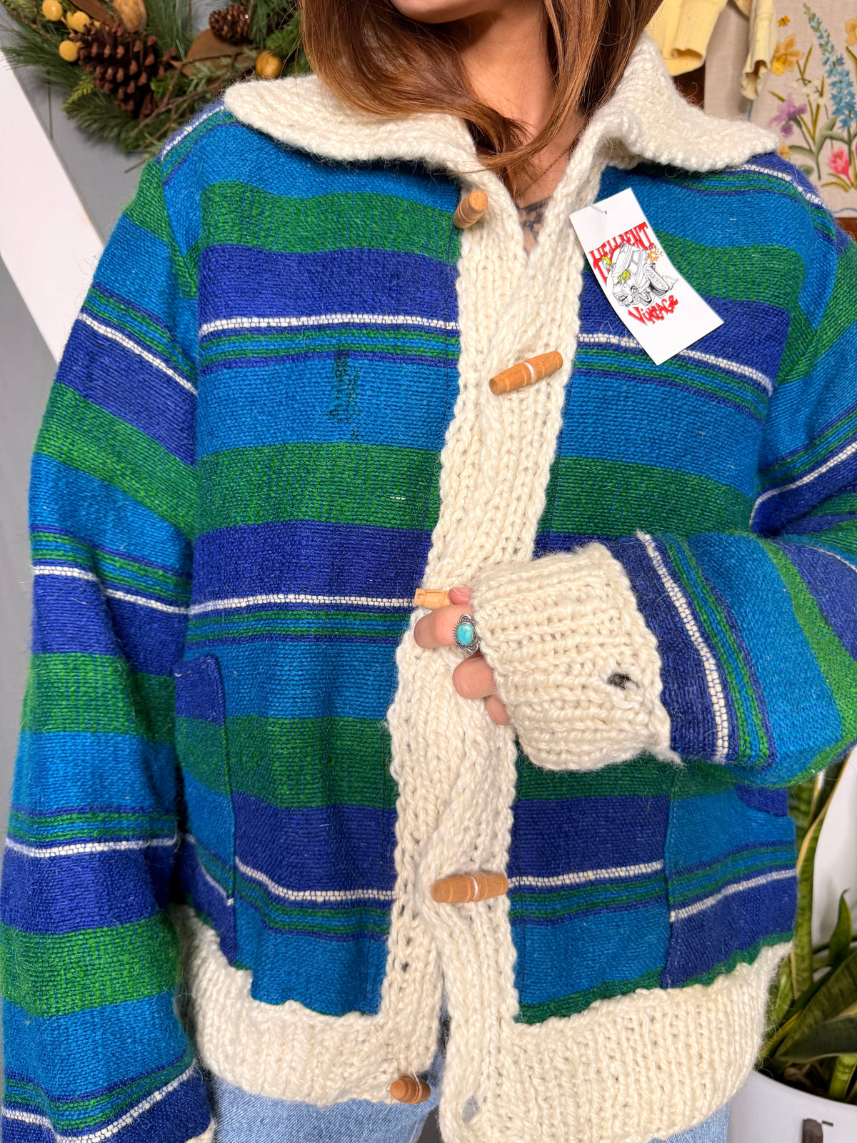 (M) Vtg blanket jacket
