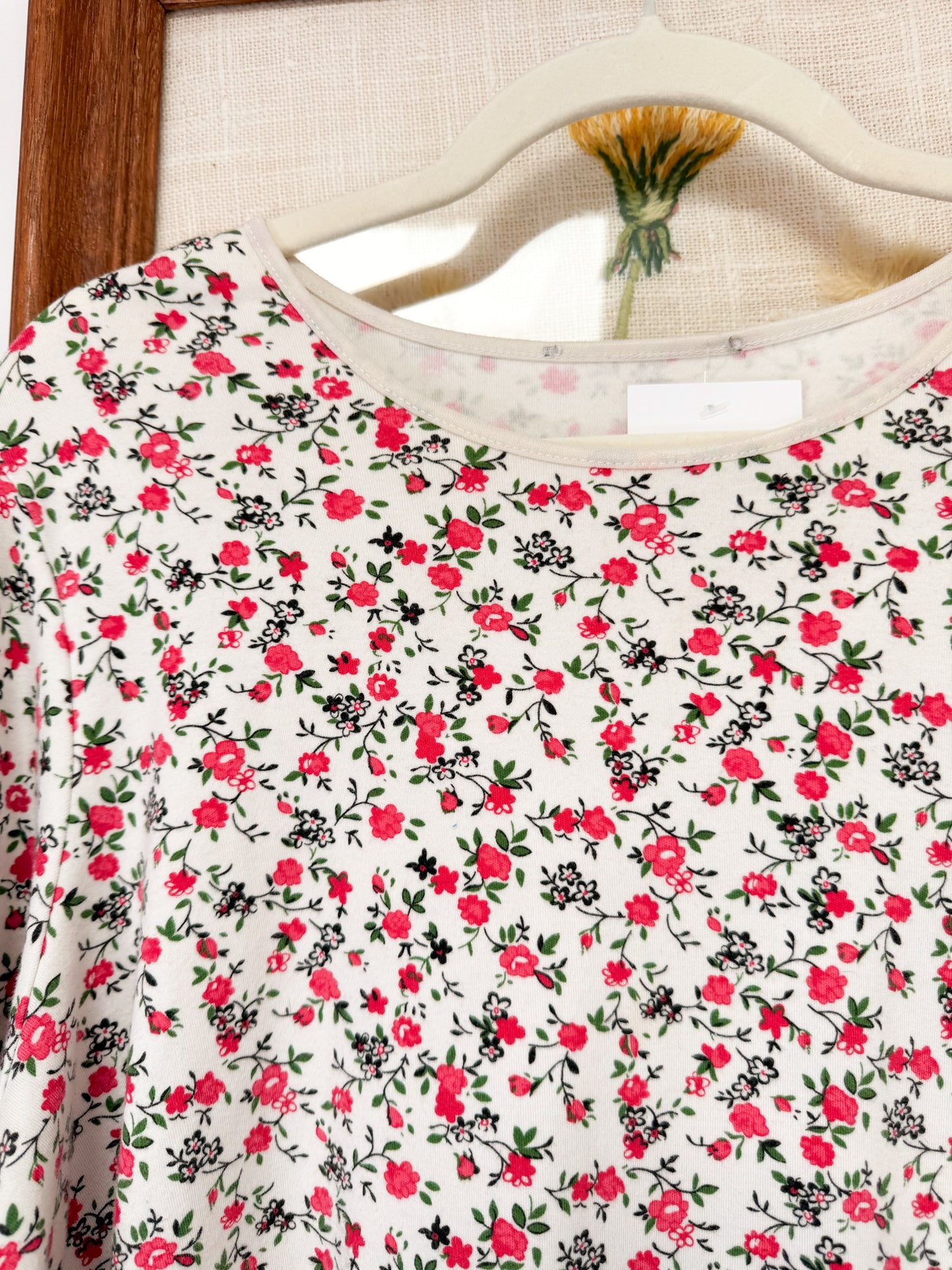 (L) Vtg floral long sleeve