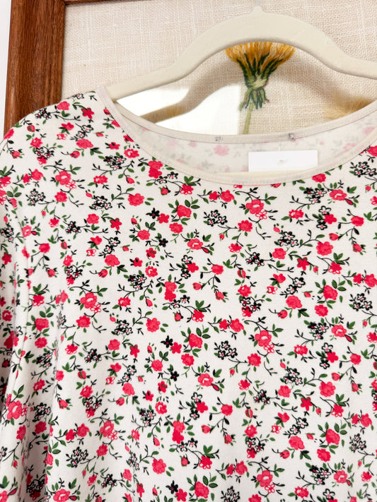 (L) Vtg floral long sleeve