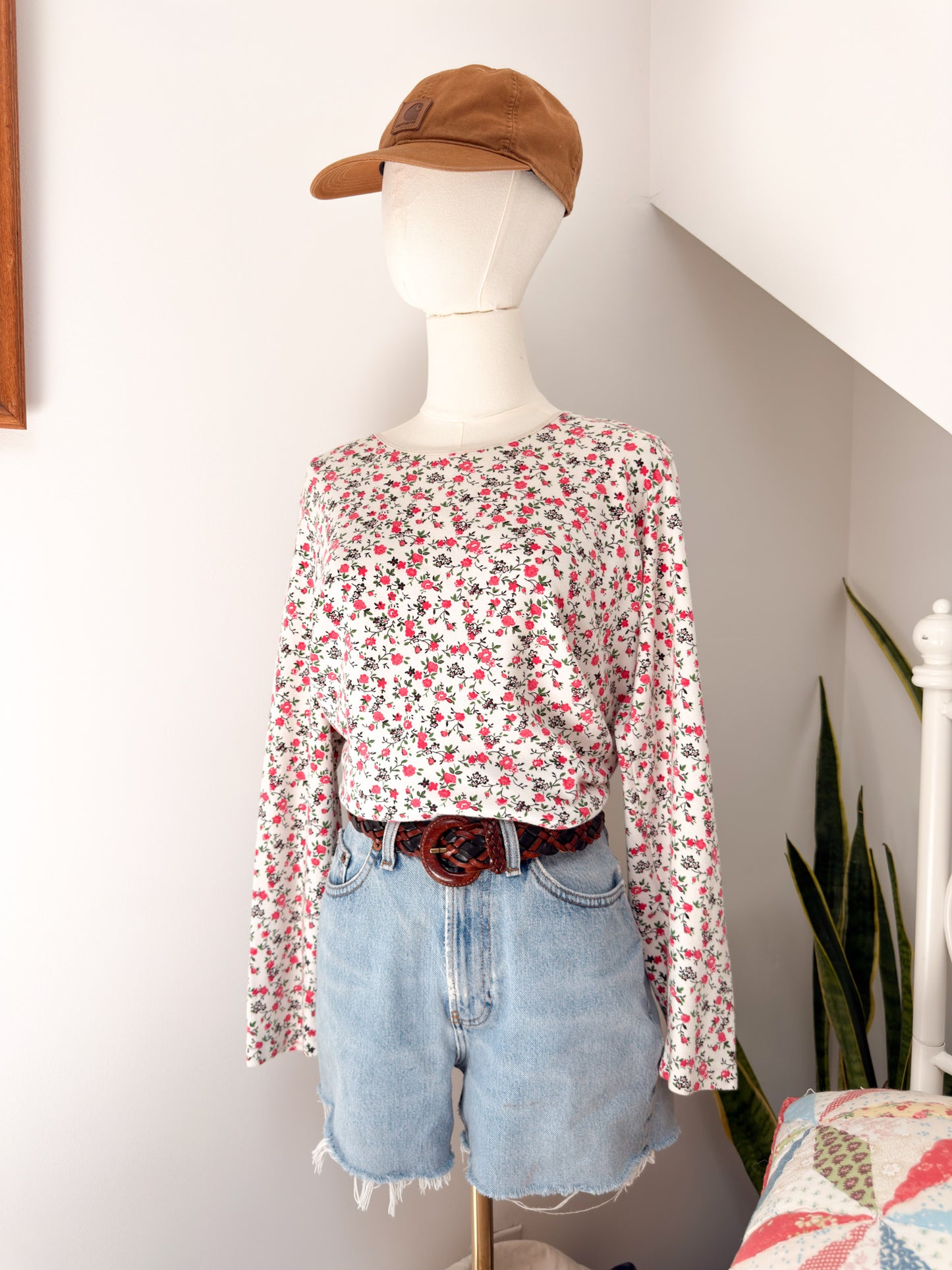(L) Vtg floral long sleeve