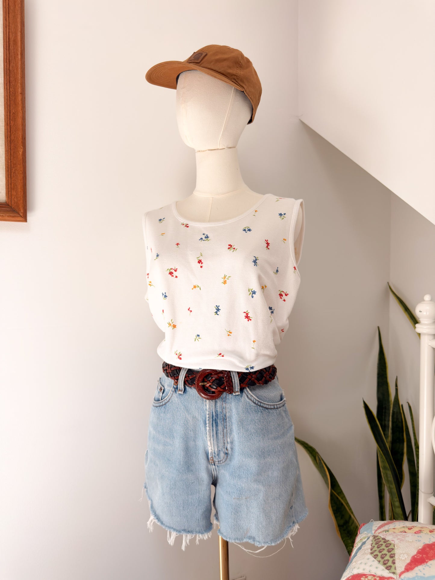 (XL/XXL) Vtg floral tank top