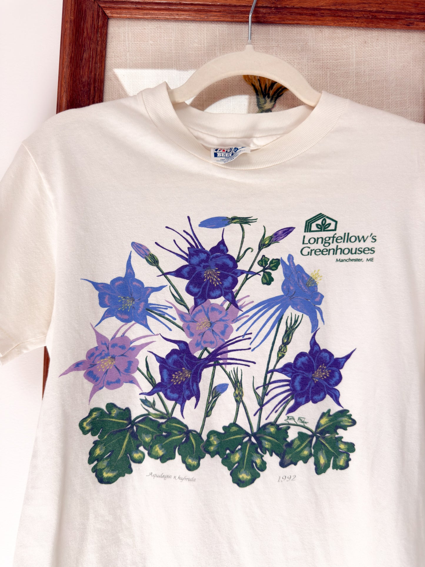 (S) Vtg floral graphic tee