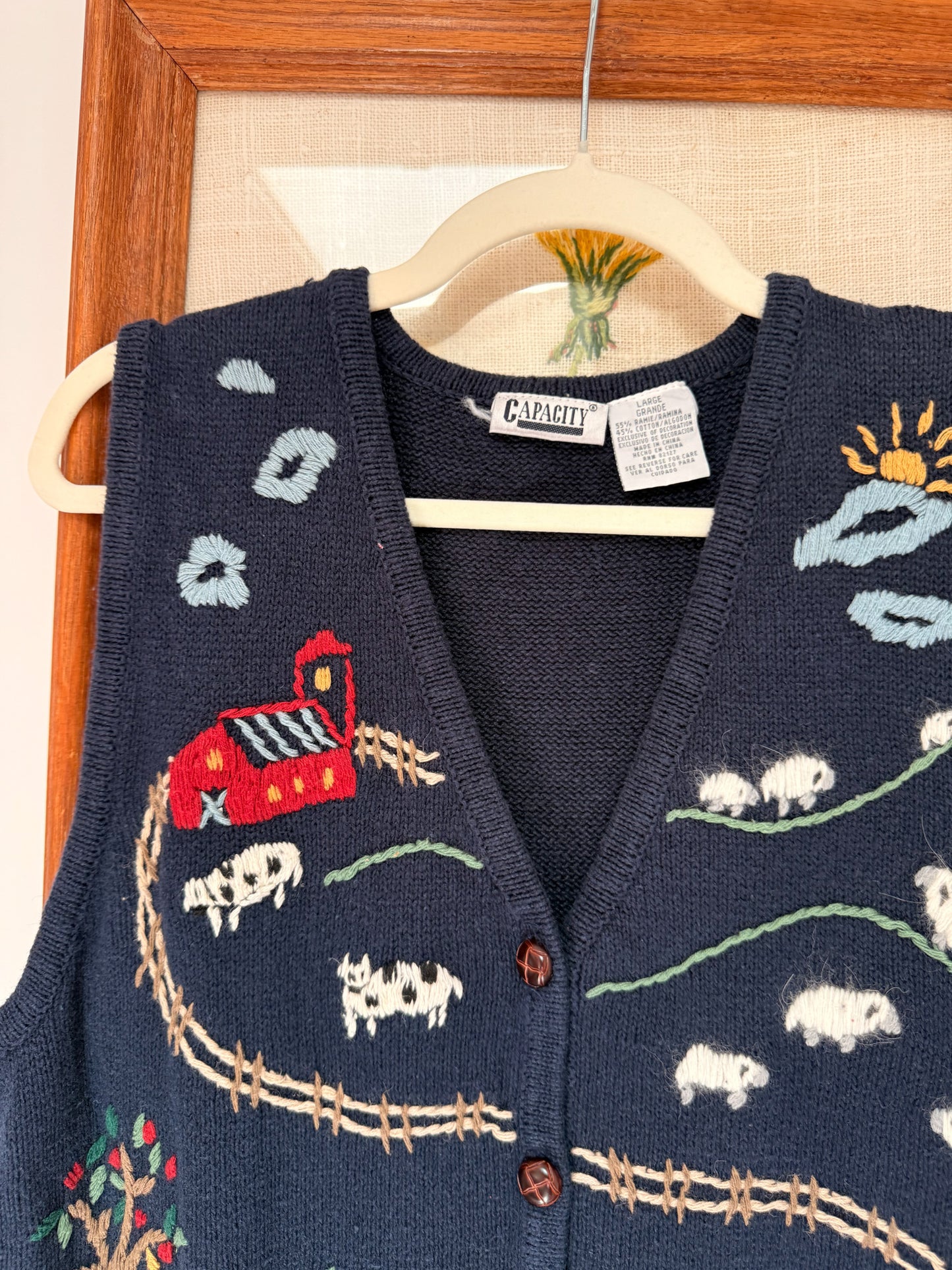 (L) Vtg Knit sweater vest