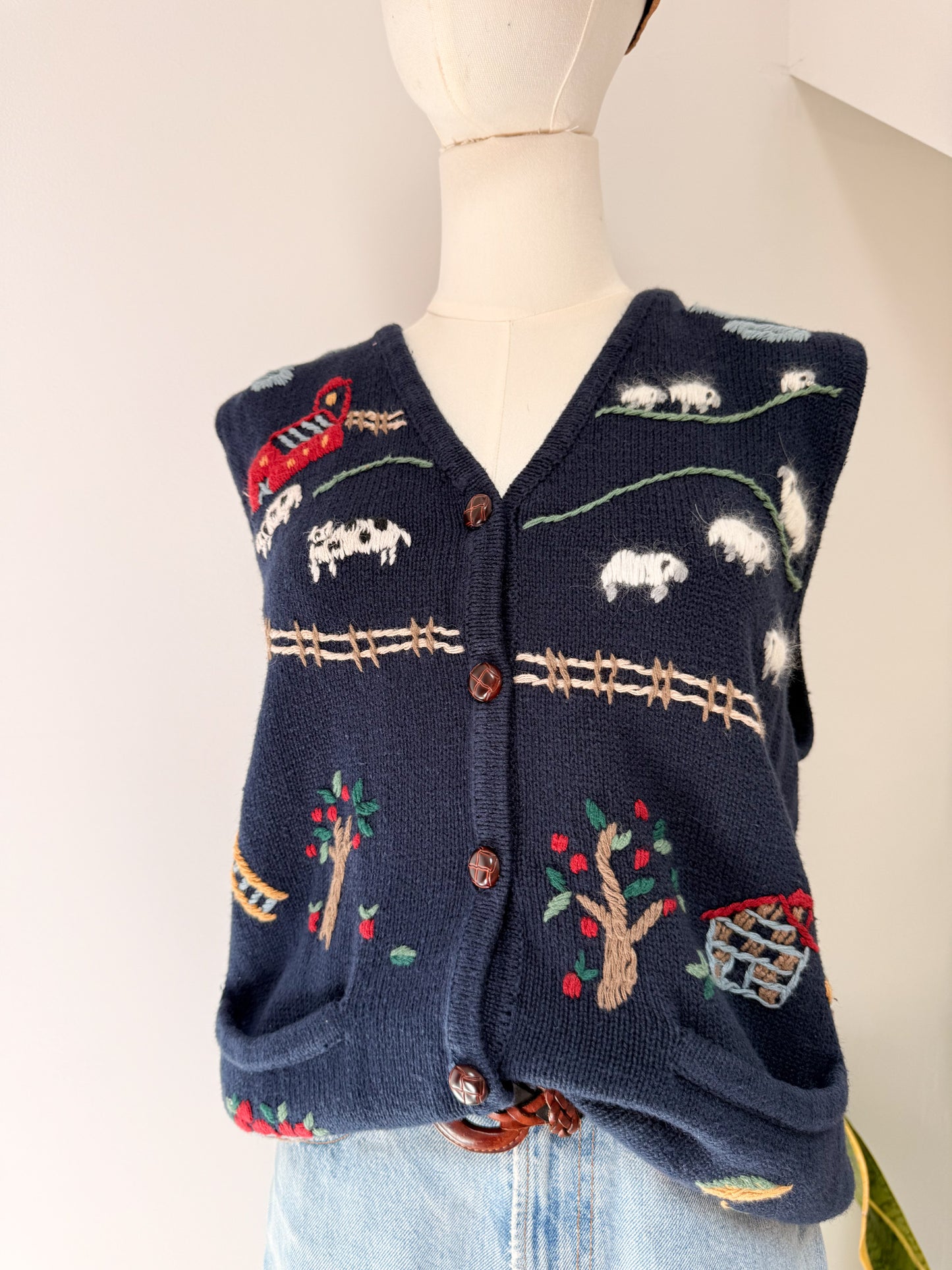 (L) Vtg Knit sweater vest