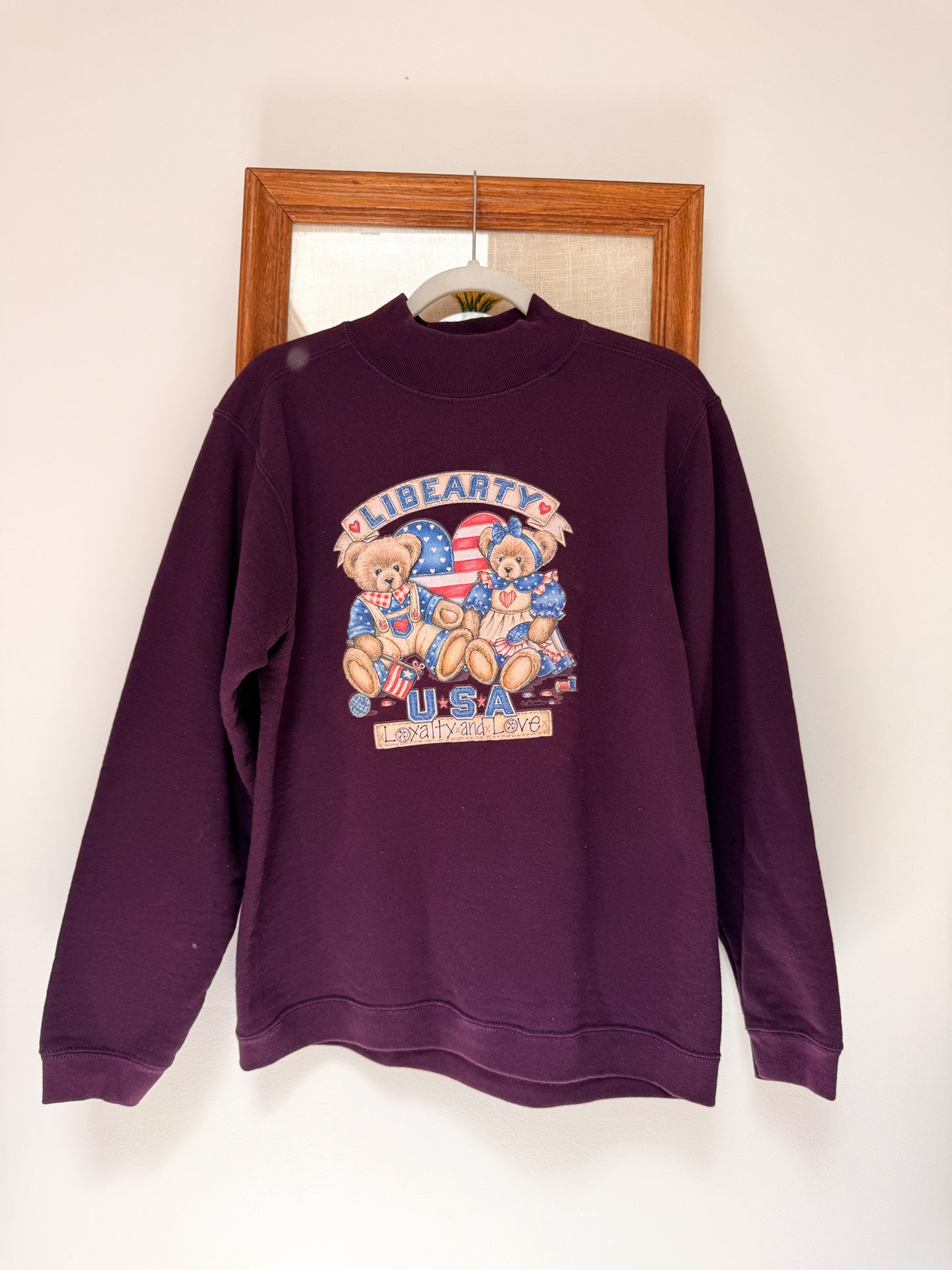 (M) Vtg Patriotic crewneck