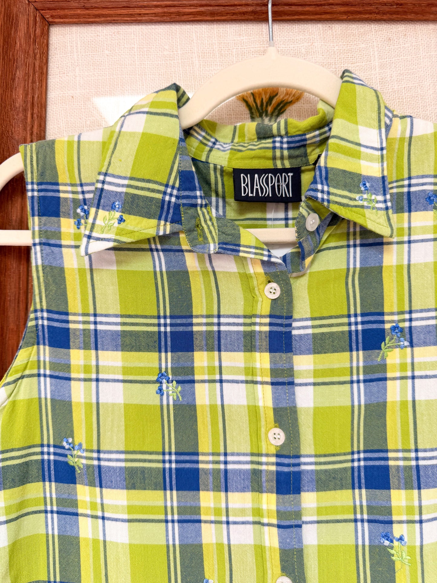(M) Vtg Plaid top