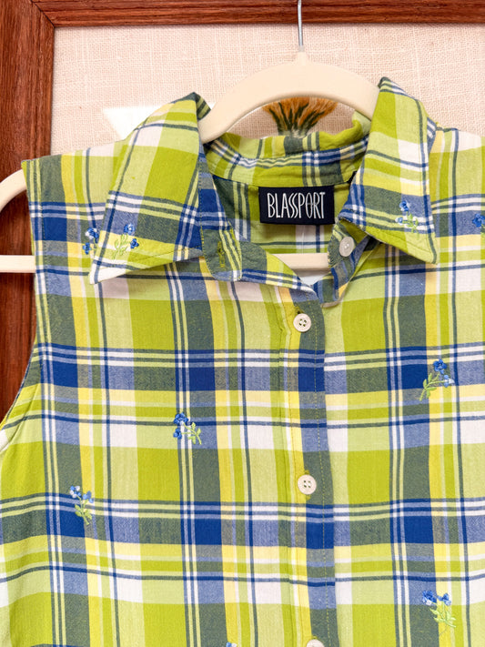 (M) Vtg Plaid top