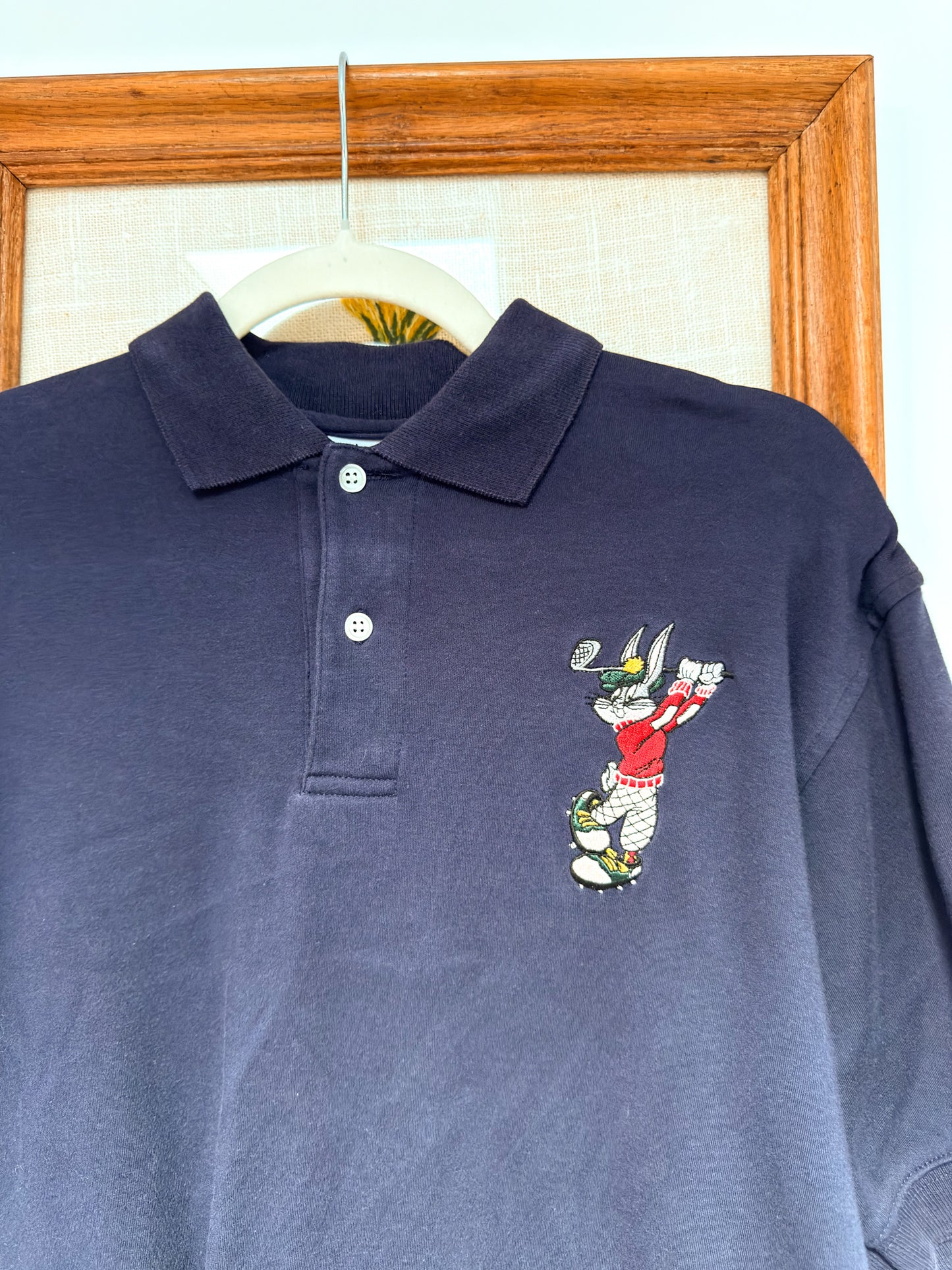 (S) Vtg Looney Tunes golf polo