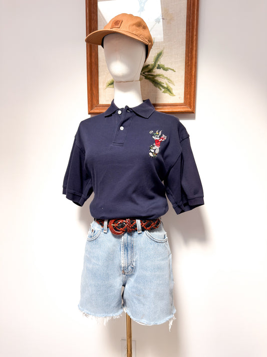 (S) Vtg Looney Tunes golf polo