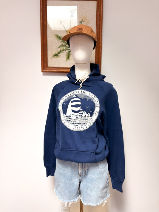(M) Vtg Sail Boston hoodie