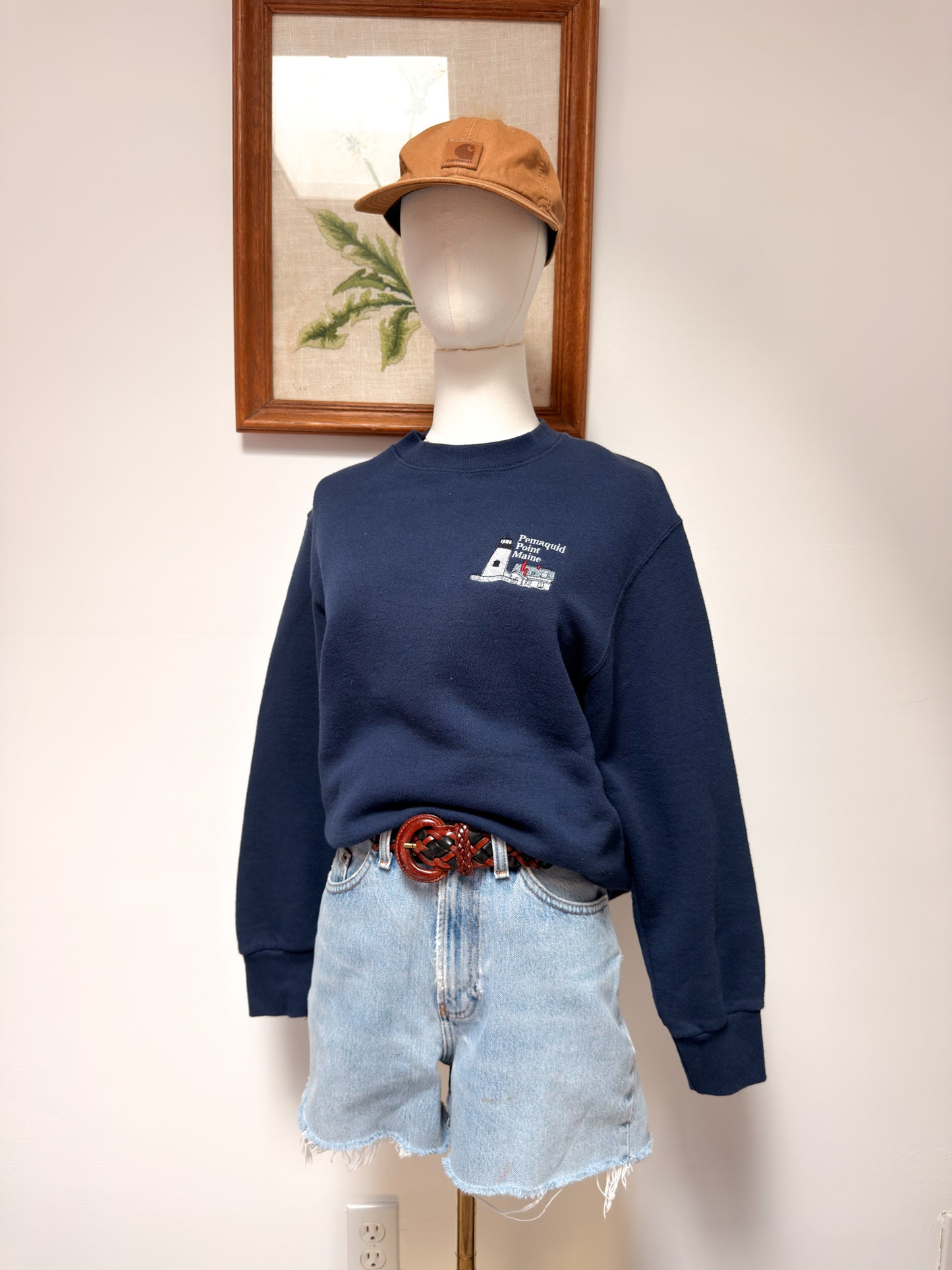 (S) Vtg Maine Ligthtouse crewneck
