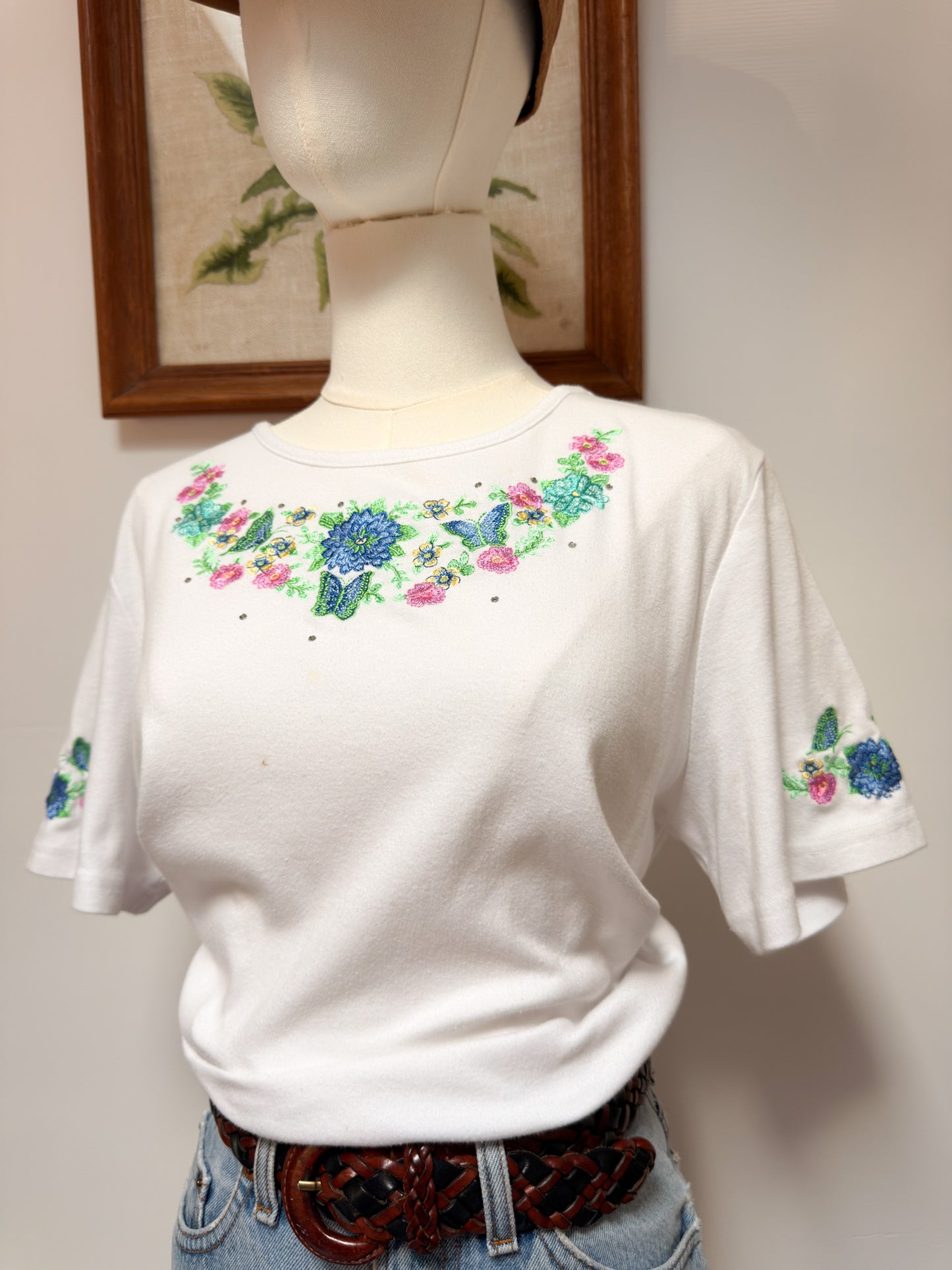 (M) Vtg butterfly tee